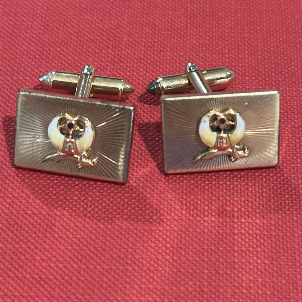 HADLEY 12 K GF messianic Shriner cufflinks vintage
